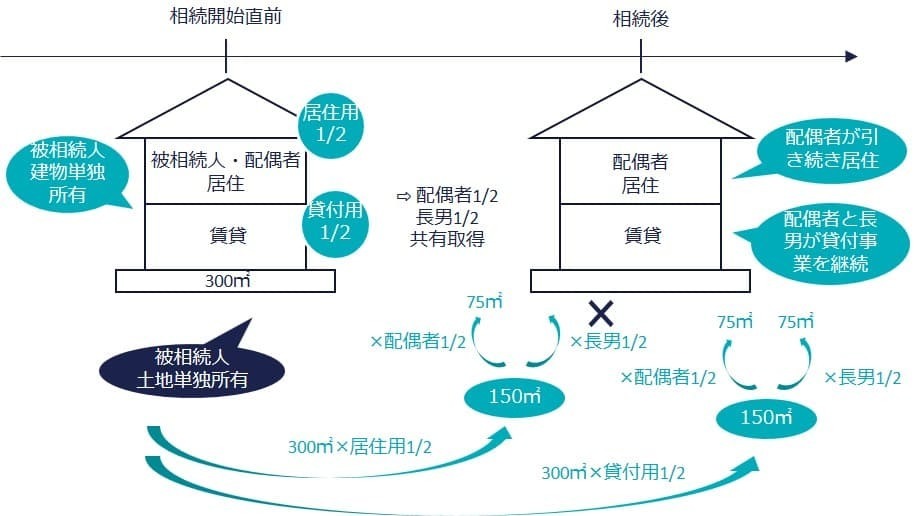 5. 複数利用区分：生前の単独土地から死亡後の共有相続