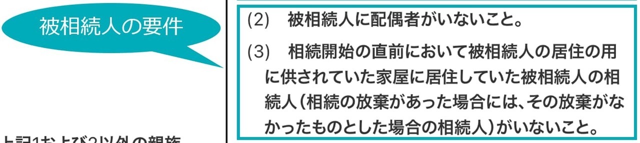 ② 法定相続人以外の親族と同居